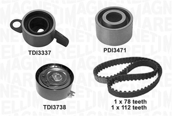 MAGNETI MARELLI Комплект ремня ГРМ 341305960000